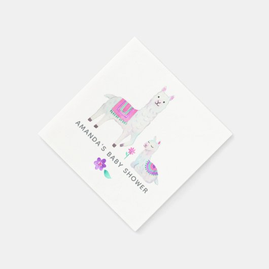 Aquarell Llama-Kinderdusche Serviette (Ecke)