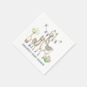 Aquarell Llama-Kinderdusche Serviette (Ecke)