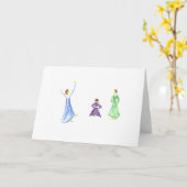 Aquarell-Lob-Mädchen Karte (Gelbe Blume)