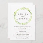 Aquarell-Lorbeer Einladung (Vorne/Hinten)