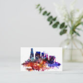 Aquarell Los Angeles Visitenkarte (Stehend Vorderseite)