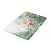 Aquarell-Lotus Badematte (Schrägansicht)