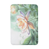 Aquarell-Lotus Badematte (Vorderseite Vertikal)