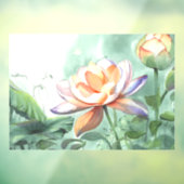 Aquarell-Lotus Fensteraufkleber (Blatt 3)