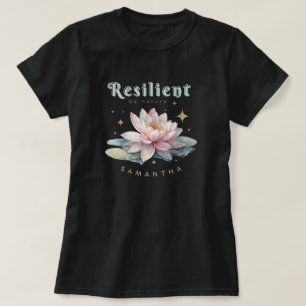 Aquarell-Lotusblume motivierend personalisiert T-Shirt