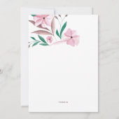 Aquarell Lovebirds Einladung (Rückseite)