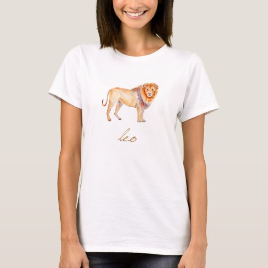 Aquarell-Löwe-Löwe T-Shirt (Vorderseite)