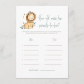 Aquarell Löwenprinz Wie alt waren die Eltern Begleitkarte (Vorderseite)