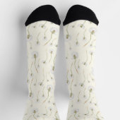 Aquarell-Löwenzahn-Blumen nahtloses Muster Socken (Oben)