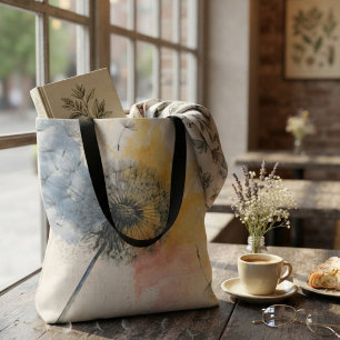 Aquarell-Löwenzahn-Tasche Tasche