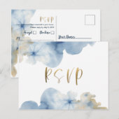 Aquarell Lux RSVP Postkarte (Vorne/Hinten)