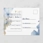 Aquarell Lux RSVP Postkarte (Rückseite)