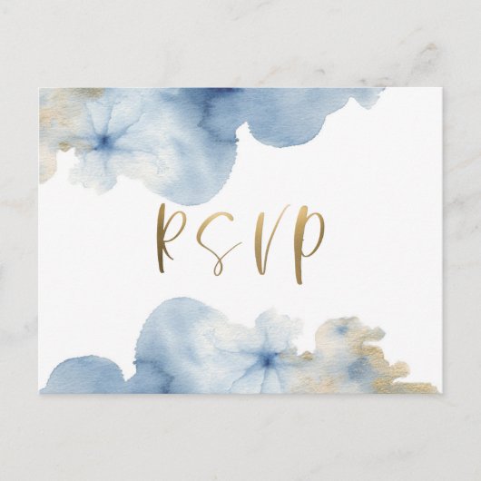 Aquarell Lux RSVP Postkarte (Vorderseite)
