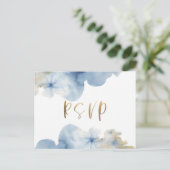 Aquarell Lux RSVP Postkarte (Stehend Vorderseite)