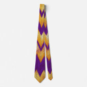 Aquarell Luxus Golden Lila Print Neck Tie Krawatte (Vorderseite)
