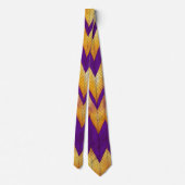 Aquarell Luxus Golden Lila Print Neck Tie Krawatte (Rückseite)