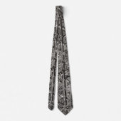 Aquarell Luxus Grau Brown Print Neck Tie Krawatte (Rückseite)