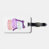 Aquarell Macaron Stapel-Gepäckanhänger Gepäckanhänger (Rückseite horizontal)