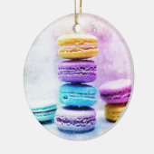 Aquarell Macaroon Lebensmittel Abstrakt Keramik Ornament (Links)