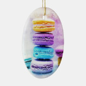 Aquarell Macaroon Lebensmittel Abstrakt Keramik Ornament (Rechts)