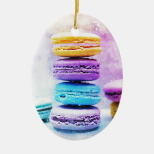 Aquarell Macaroon Lebensmittel Abstrakt Keramik Ornament