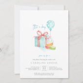 Aquarell Macaroons Kinderdusche Einladung (Vorderseite)