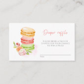 Aquarell Macaroons Kinderdusche Windeln Raffle Enc Begleitkarte (Vorderseite)