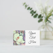 Aquarell-Magnolien-Visitenkarte Visitenkarte (Stehend Vorderseite)