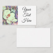 Aquarell-Magnolien-Visitenkarte Visitenkarte (Vorne/Hinten)