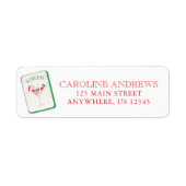 Aquarell-Mahjong-Weihnachtsfliese Adresse (Vorne)