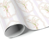 Aquarell-Maiglöckchen-Blumenmuster Geschenkpapier (Rolleneckpunkt)