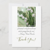 Aquarell-Maiglöckchen Dankeskarte (Vorderseite)