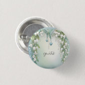 Aquarell-Maiglöckchen-Knopf Button (Vorne & Hinten)
