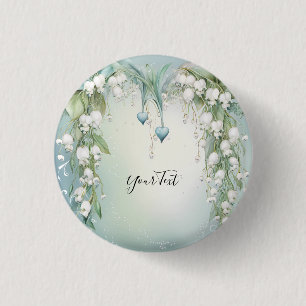 Aquarell-Maiglöckchen-Knopf Button