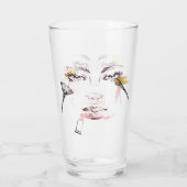 Aquarell-Make-upgesicht Glas (Rückseite)