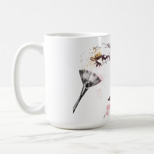 Aquarell-Make-upgesicht Kaffeetasse (Links)