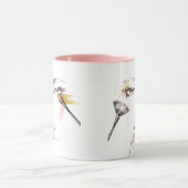 Aquarell-Make-upgesicht Tasse (Zentrum)