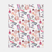 Aquarell-Make-upmuster Fleecedecke (Vorderseite)