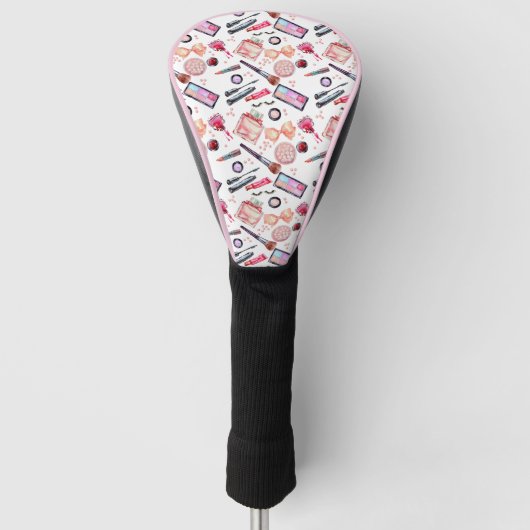 Aquarell-Make-upmuster Golf Headcover (Vorderseite)