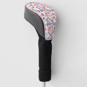Aquarell-Make-upmuster Golf Headcover (angewinkelt)