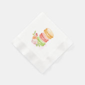 Aquarell-Makronen Serviette (Ecke)
