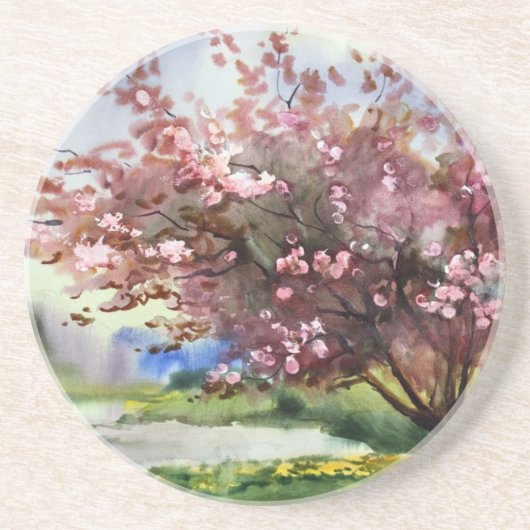 Aquarell-Malerei-Landschaft Getränkeuntersetzer (Vorne)