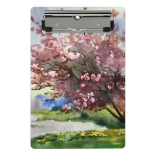 Aquarell-Malerei-Landschaft Mini Klemmbrett