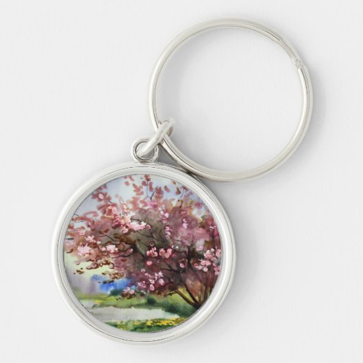 Aquarell-Malerei-Landschaft Schlüsselanhänger (Vorne)