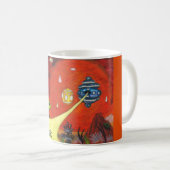 Aquarell-Malerei Science-Fiction-Dimension-Kunst Kaffeetasse (VorderseiteRechts)