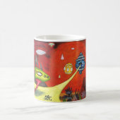 Aquarell-Malerei Science-Fiction-Dimension-Kunst Kaffeetasse (Mittel)
