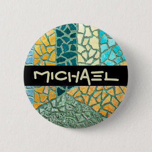 Aquarell-Malerei Stein-Mosaik + Ihre Ideen Button