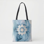 Aquarell-Mandala-Blumenkunst Tasche (Vorderseite)