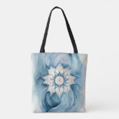 Aquarell-Mandala-Blumenkunst Tasche (Rückseite)