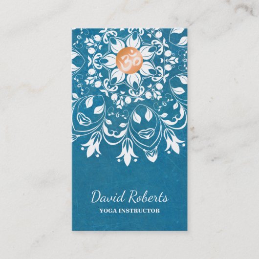 AQUARELL-MANDALA-LOGO KUNDENGEBUNDENER YOGA-LEHRER VISITENKARTE (Vorderseite)